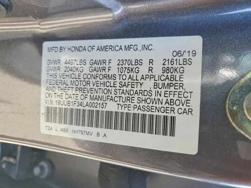 2020 ACURA TLX   