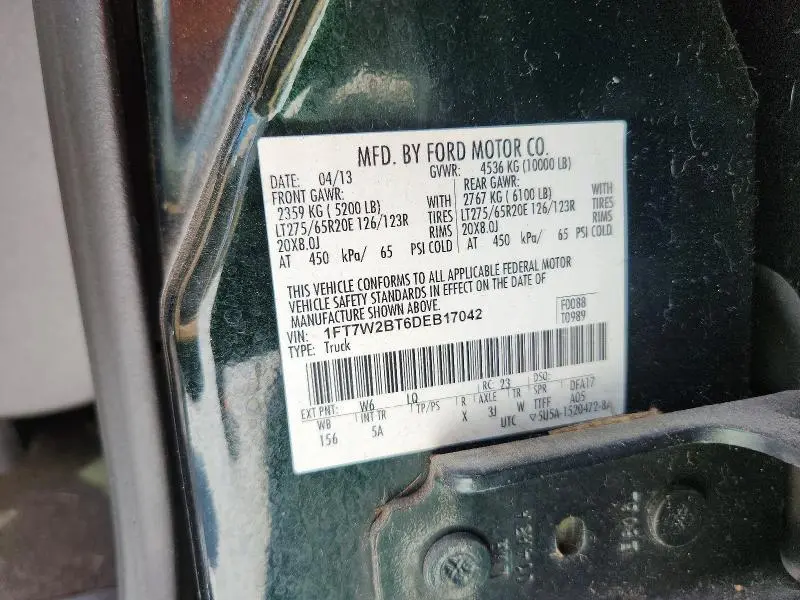 2013 FORD F250 SUPER DUTY  