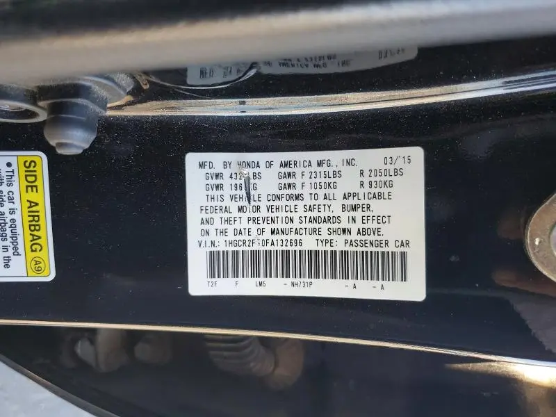 2015 HONDA ACCORD SPORT  