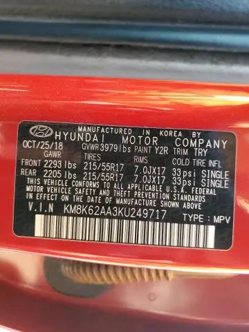 2019 HYUNDAI KONA SEL  