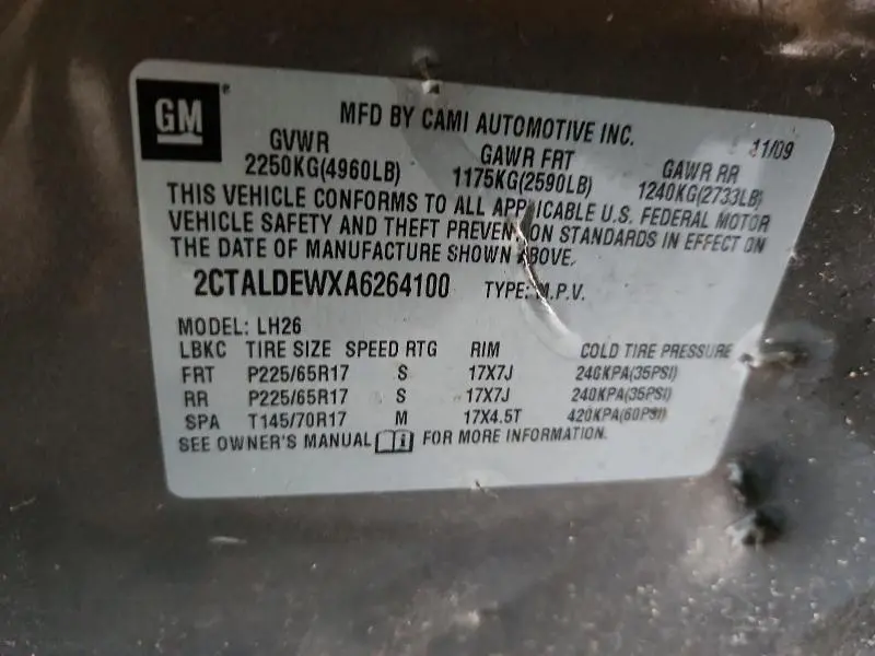 2010 GMC TERRAIN SLE  
