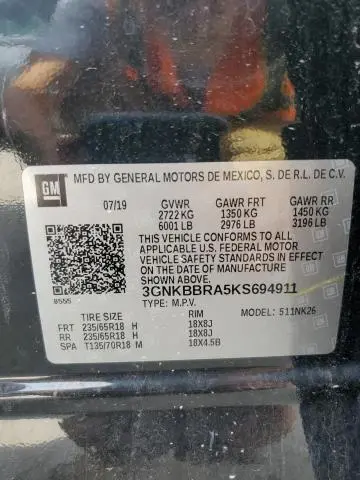 2019 CHEVROLET BLAZER 1LT  