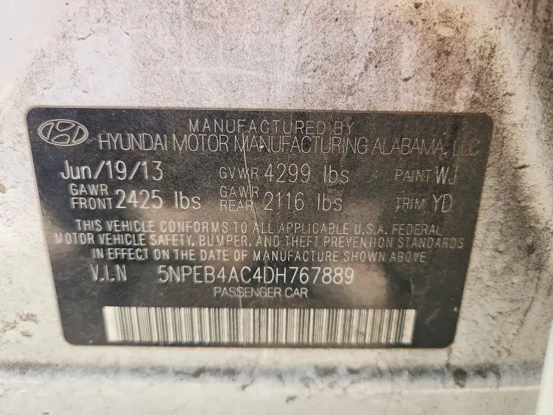 2013 HYUNDAI SONATA GLS  