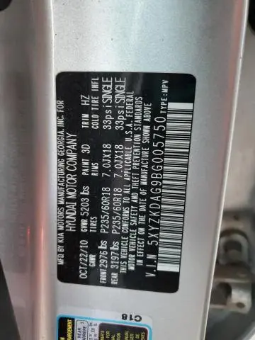 2011 HYUNDAI SANTA FE LIMITED  