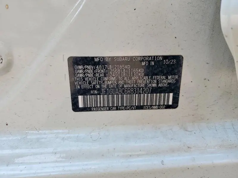 2024 SUBARU IMPREZA   