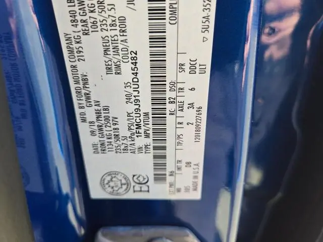 2018 FORD ESCAPE TITANIUM  