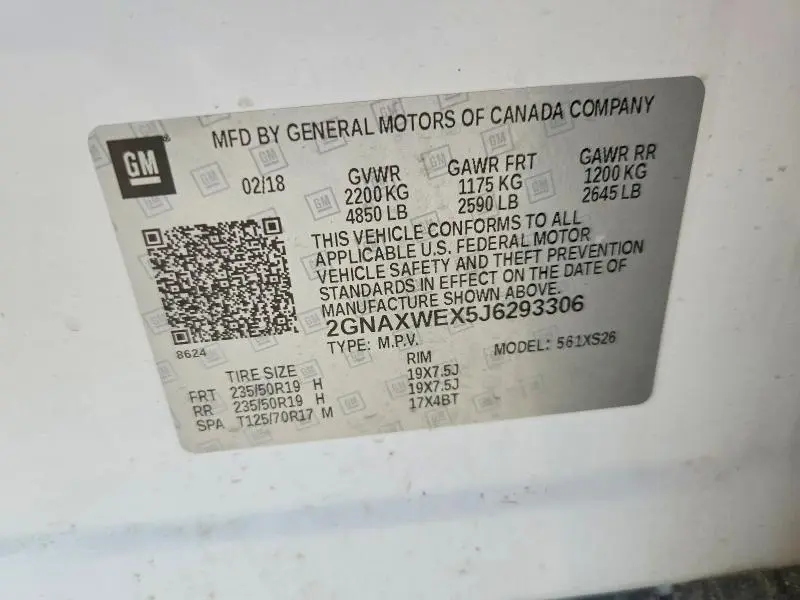 2018 CHEVROLET EQUINOX PREMIER  