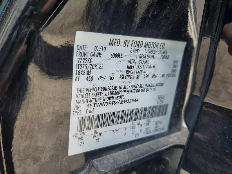 2010 FORD F350 SUPER DUTY  
