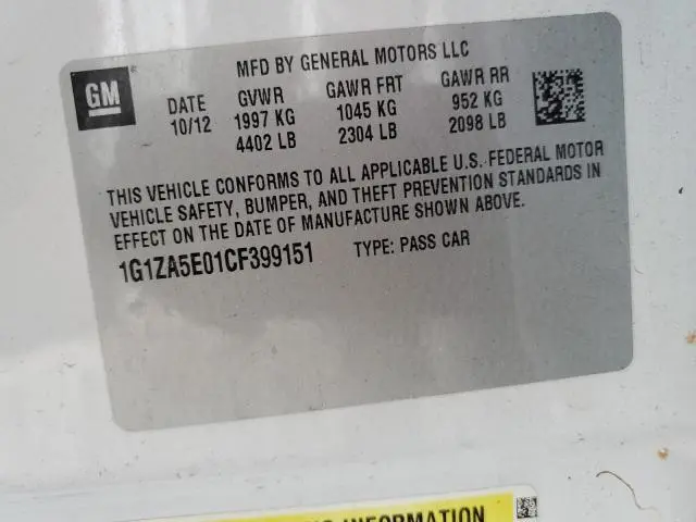 2012 CHEVROLET MALIBU LS  