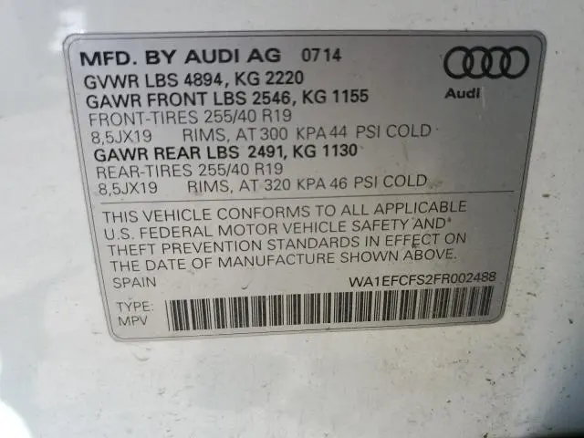 2015 AUDI Q3 PREMIUM PLUS  