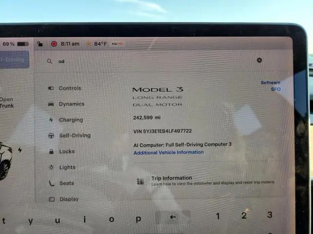 2020 TESLA MODEL 3   