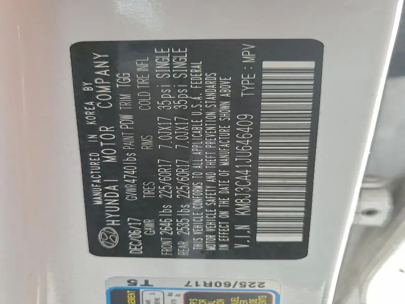 2018 HYUNDAI TUCSON SEL  