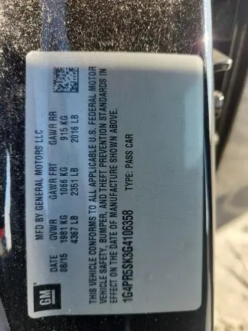 2016 BUICK VERANO CONVENIENCE  