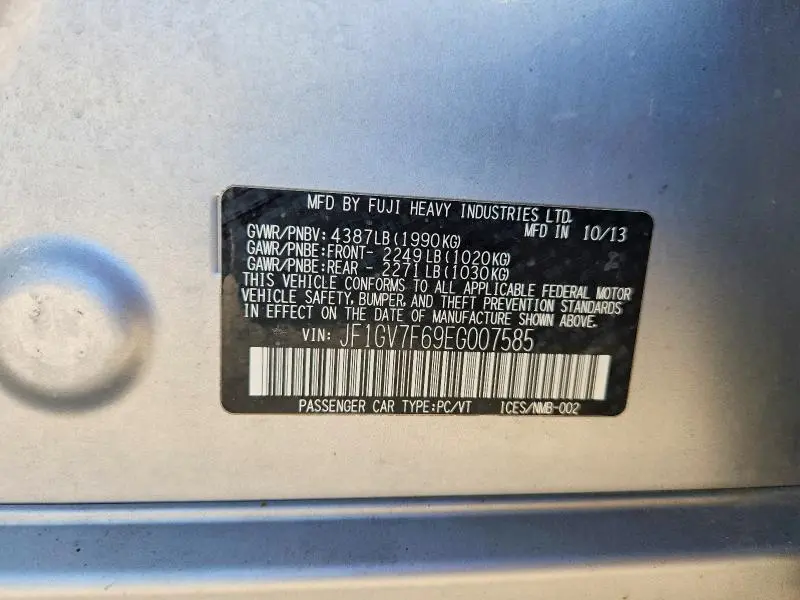 2014 SUBARU IMPREZA WRX  