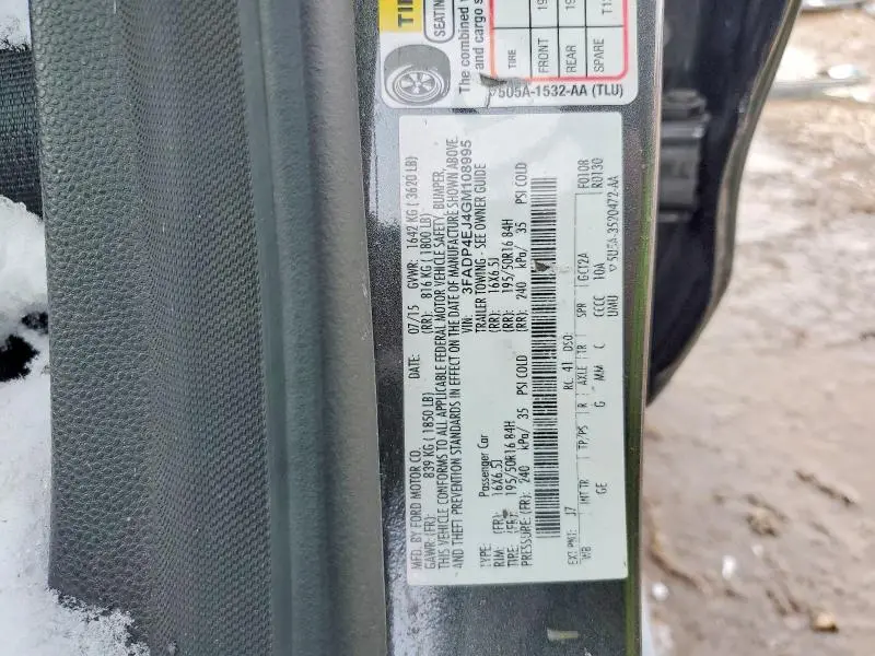 2016 FORD FIESTA SE  