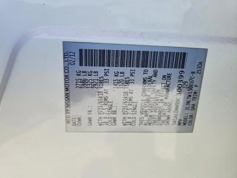 2013 INFINITI JX35 BASE  