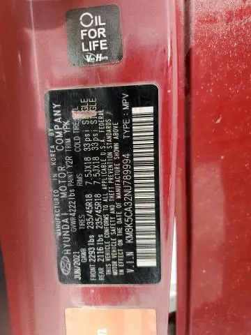 2022 HYUNDAI KONA LIMITED  