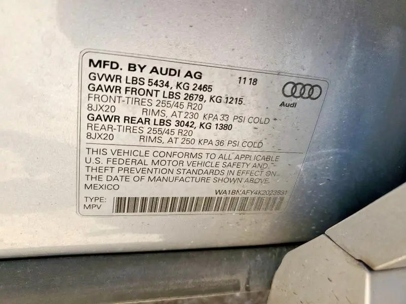 2019 AUDI Q5 PREMIUM PLUS  