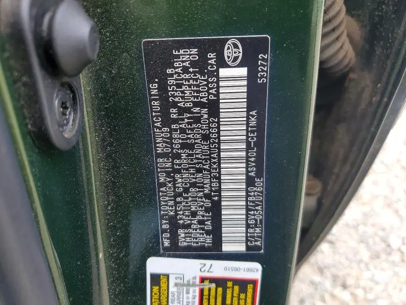 2010 TOYOTA CAMRY LE  