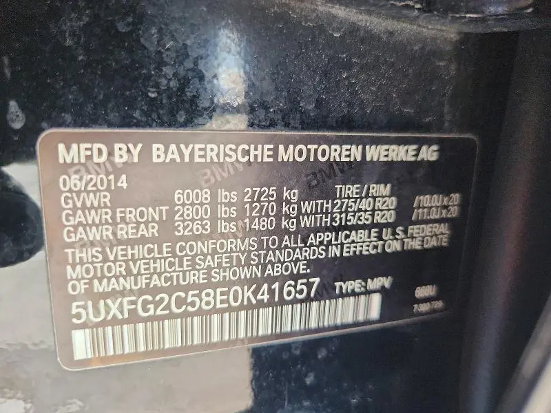 2014 BMW X6 XDRIVE35I  