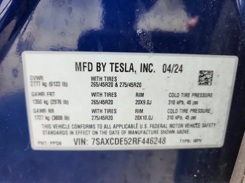 2024 TESLA MODEL X   
