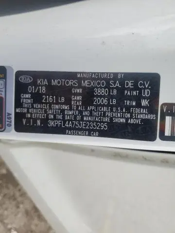 2018 KIA FORTE LX  