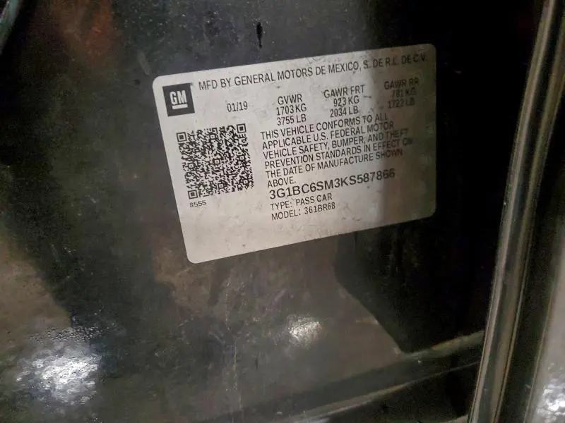 2019 CHEVROLET CRUZE LS  