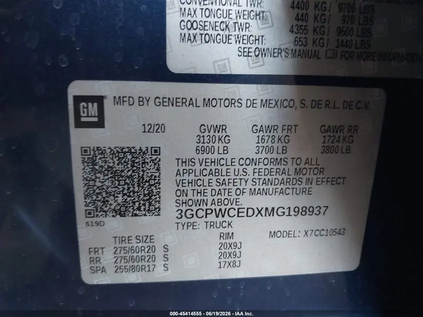 2021 CHEVROLET SILVERADO 1500 2WD  SHORT BED LT