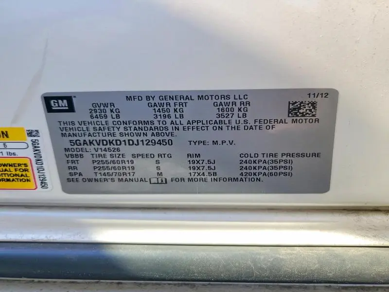 2013 BUICK ENCLAVE   