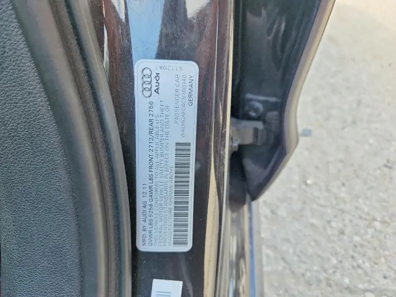 2012 AUDI A6 PRESTIGE  