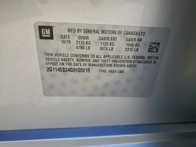 2016 CHEVROLET IMPALA LTZ  