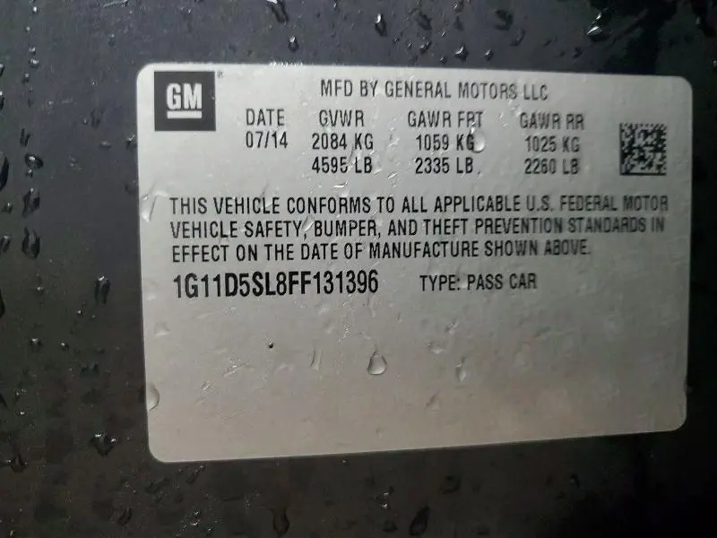 2015 CHEVROLET MALIBU 2LT  