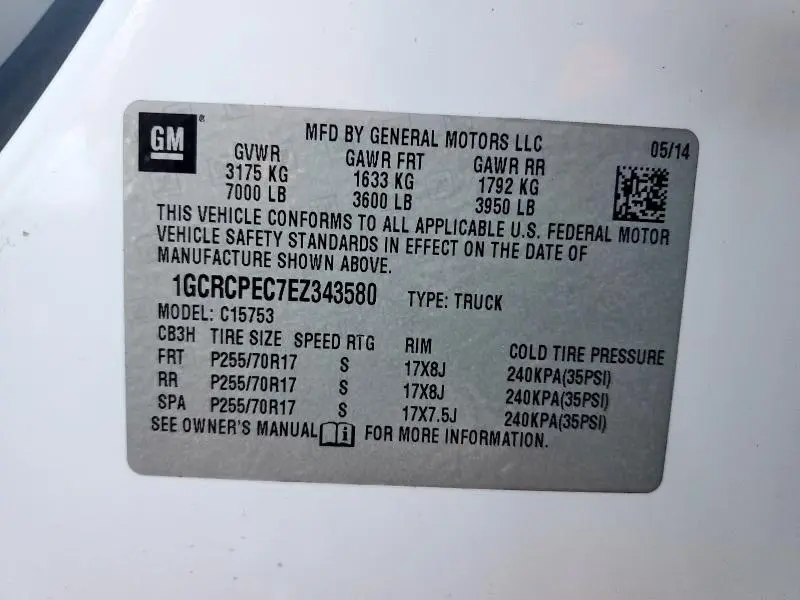 2014 CHEVROLET SILVERADO C1500  