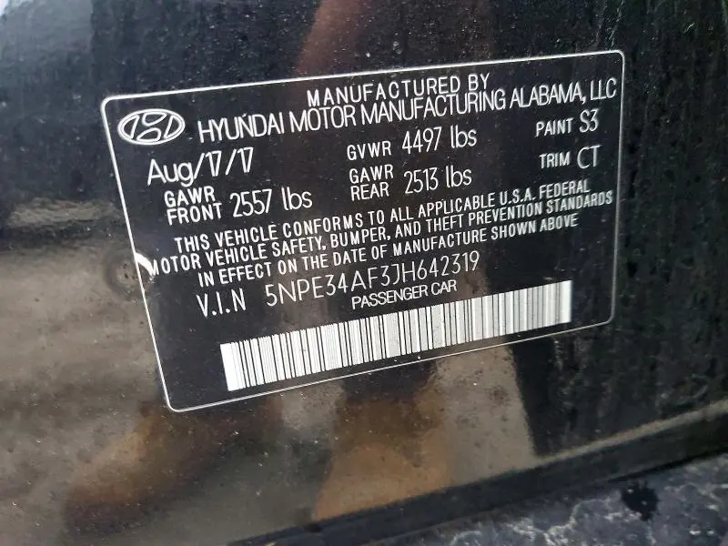 2018 HYUNDAI SONATA SEL  