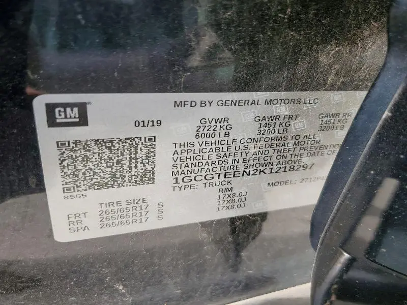 2019 CHEVROLET COLORADO ZR2  