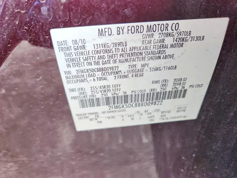 2011 FORD FLEX LIMITED  