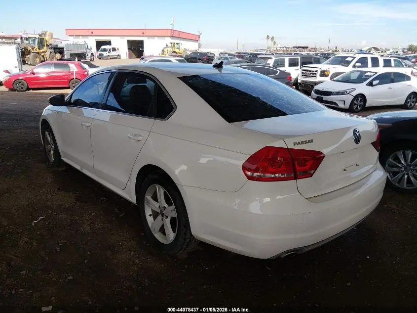 2012 VOLKSWAGEN PASSAT 2.5L SE