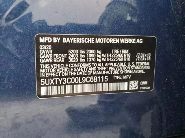 2020 BMW X3 SDRIVE30I  