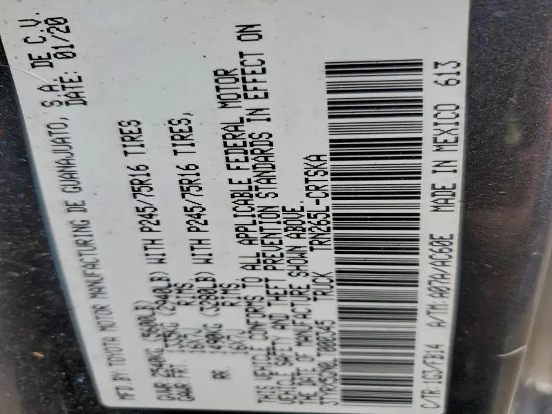 2020 TOYOTA TACOMA ACCESS CAB  