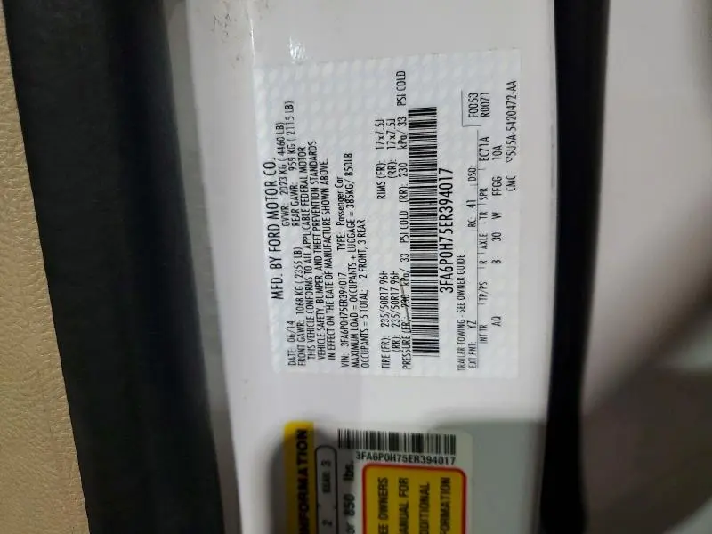 2014 FORD FUSION SE  