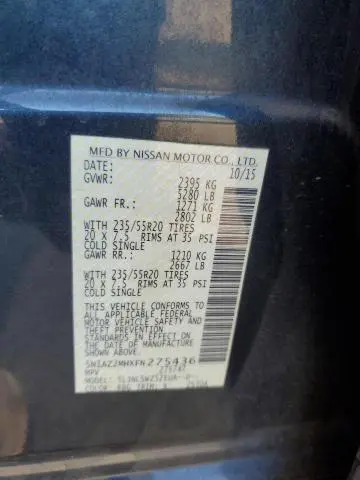 2015 NISSAN MURANO S  