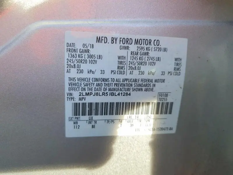 2018 LINCOLN MKX RESERVE  