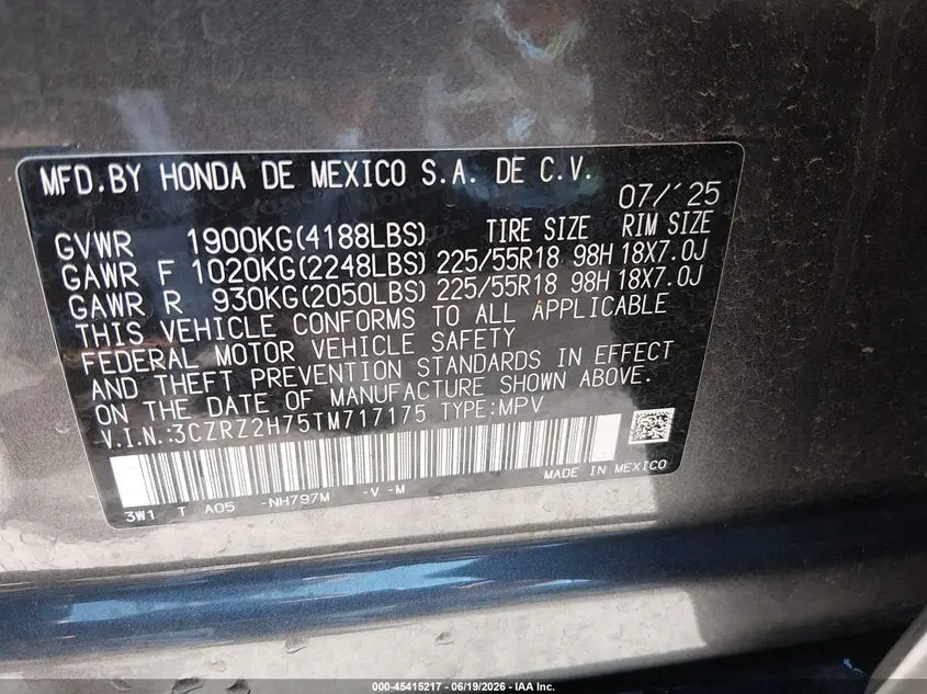 2026 HONDA HR-V AWD EX-L
