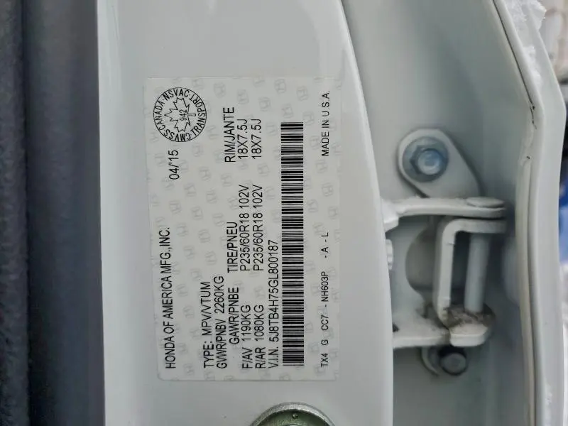 2016 ACURA RDX ADVANCE  