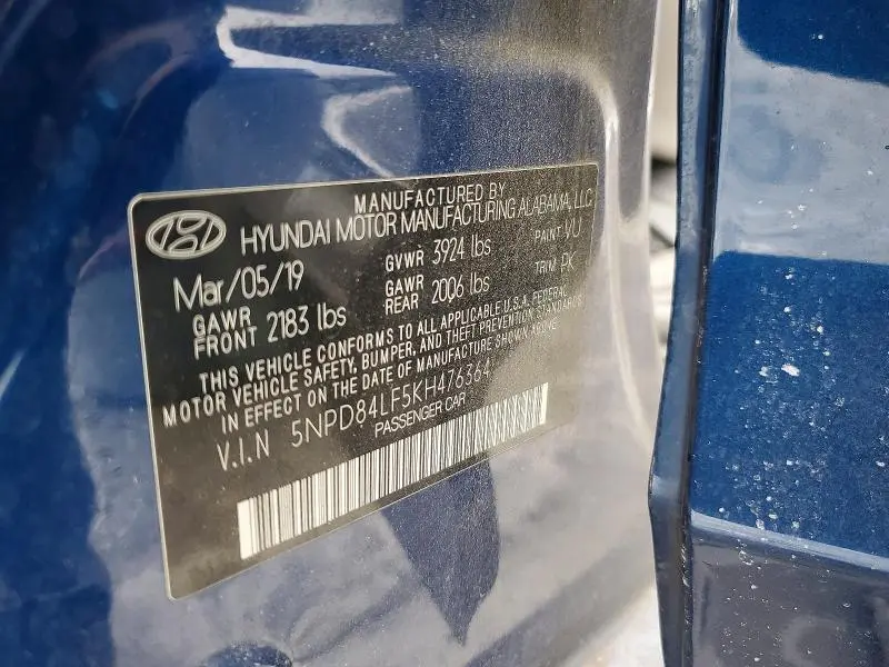 2019 HYUNDAI ELANTRA   