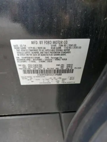 2014 FORD TAURUS SEL  