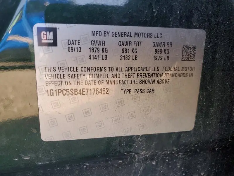 2014 CHEVROLET CRUZE LT  