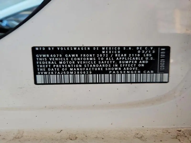 2013 VOLKSWAGEN JETTA BASE  