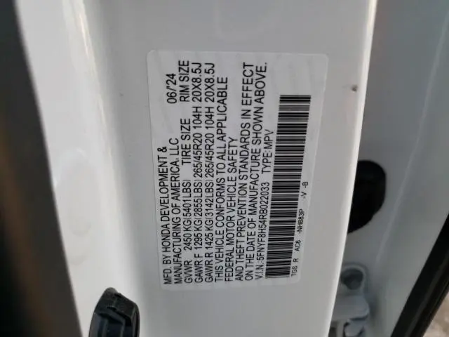 2024 HONDA PASSPORT EXL  