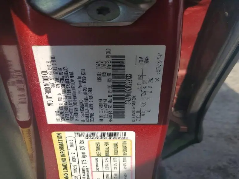 2018 FORD FUSION SE  